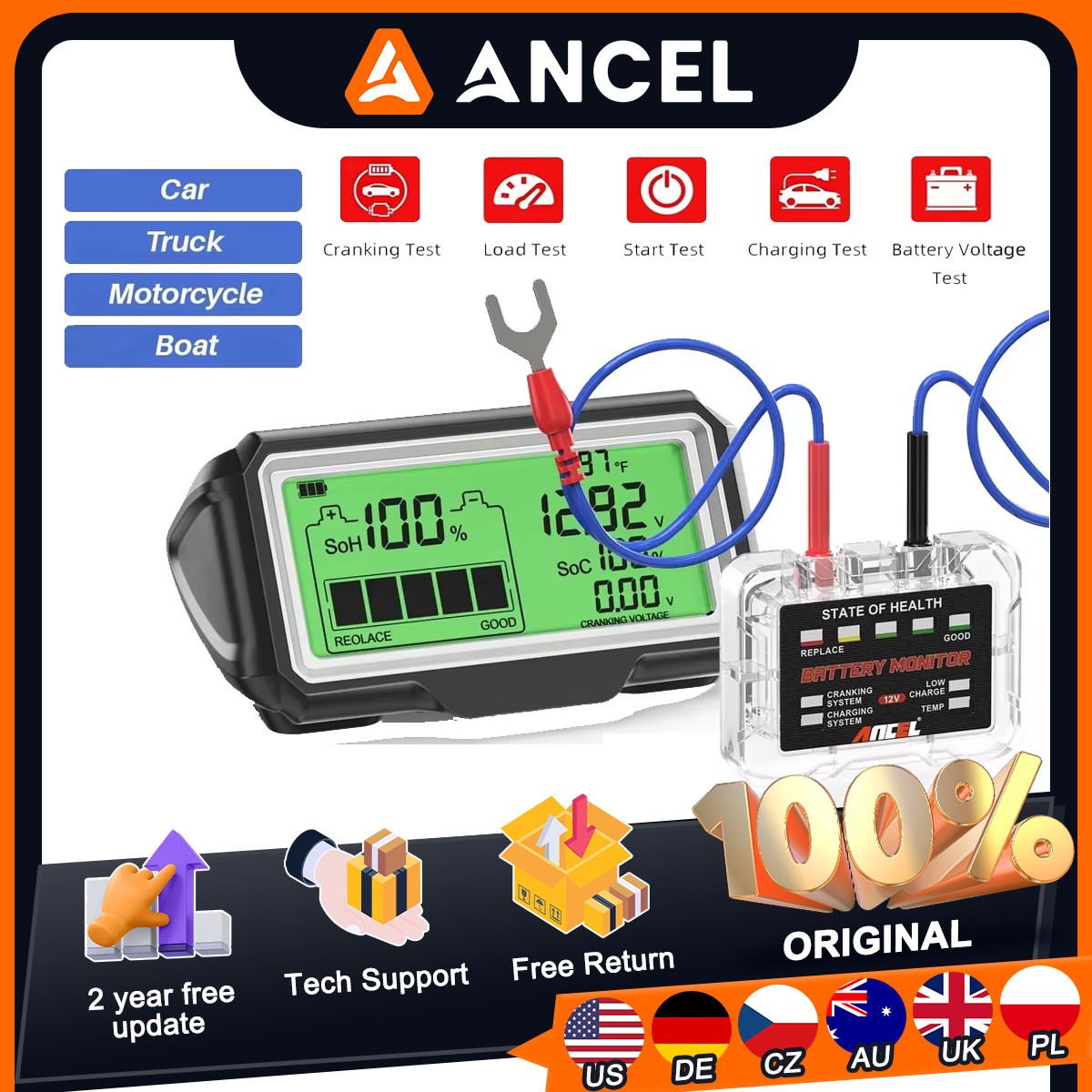 Battery Load Tester - 2026 12V Car Battery Tester SOH