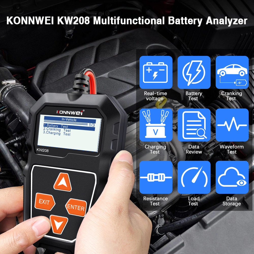 KONNWEI KW208 12V Car Battery  – Battery Load Tester Bewertung und Preis