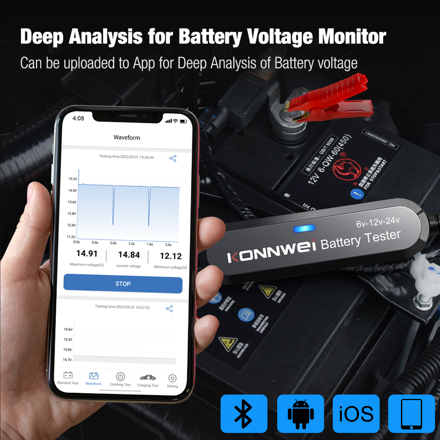 2026 KONNWEI BK200 Bluetooth 5 – Battery Load Tester Bewertung und Preis