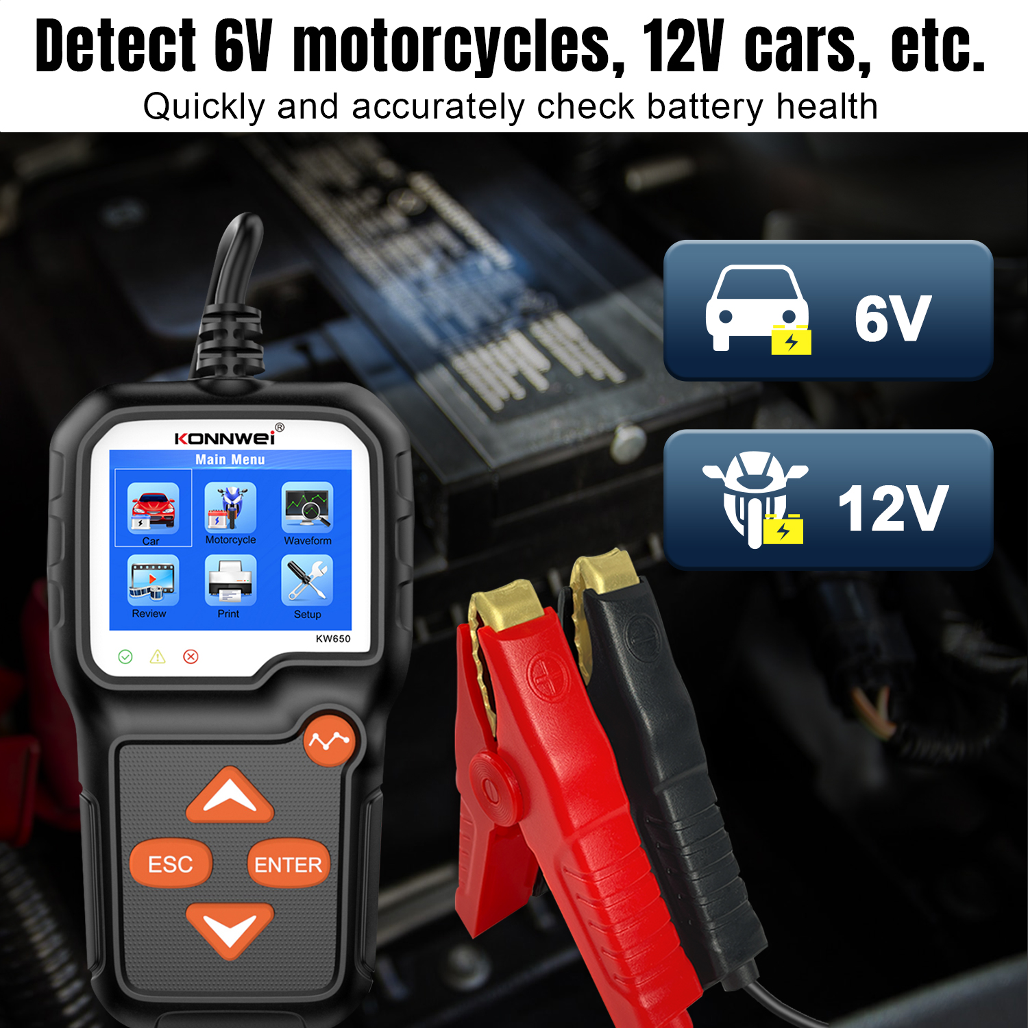 2026 New KONNWEI KW650 Car Mot – Battery Load Tester Bewertung und Preis
