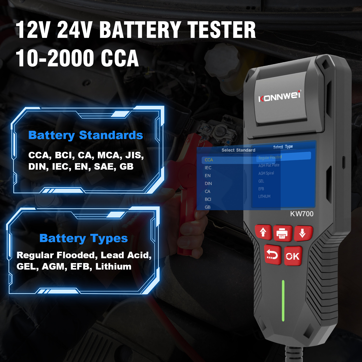 KONNWEI KW700 12V 24V Car & Tr – Battery Load Tester Bewertung und Preis