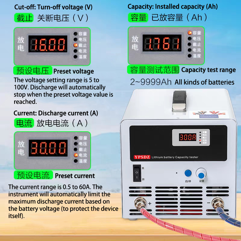 100V 45A lithium battery pack  – Battery Load Tester Bewertung und Preis