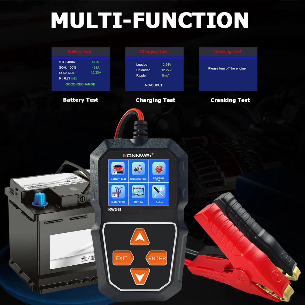 KONNWEI KW218 6V 12V Car Motor – Battery Load Tester Bewertung und Preis