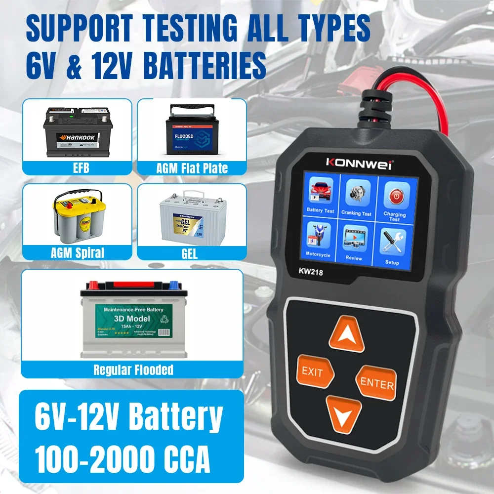 KONNWEI KW218 6V 12V Car Motor – Battery Load Tester Bewertung und Preis